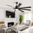 Walnut LED Ceiling Fan Light With 8 Blades, Remote, Dimmable – For Living Room, Bedroom & Dining Room