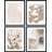 " Abstract Botanical Pictures Beige " 4 - Pieces-97782735-97782737