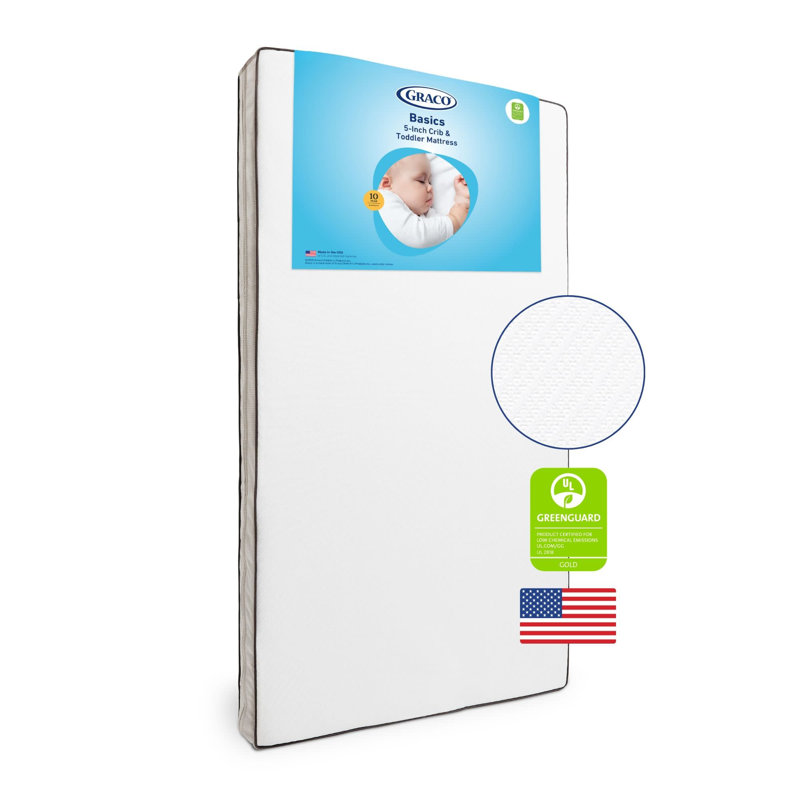 Graco Basics 5-Inch Crib & Toddler Mattress, Mattress