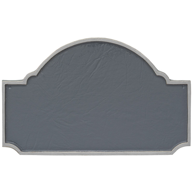 Plaque d’adresse murale sur 2 lignes fitzgerald, Gris / Argent, Oui