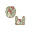 Ensemble de 2 tapis de bain roses et roses à motif floral Shabby Chic