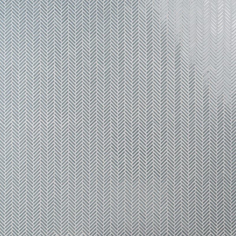 Monogramme à chevrons 11,14 po X 11,14 po Carreau de mosaïque de plancher et de mur en porcelaine brillante (0,86 pi2 / chaque)