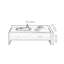 Nouvelle table basse de style chinois de couleur noyer