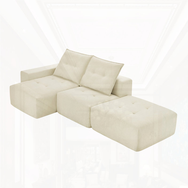 Canapé modulaire modulaire, Lin beige