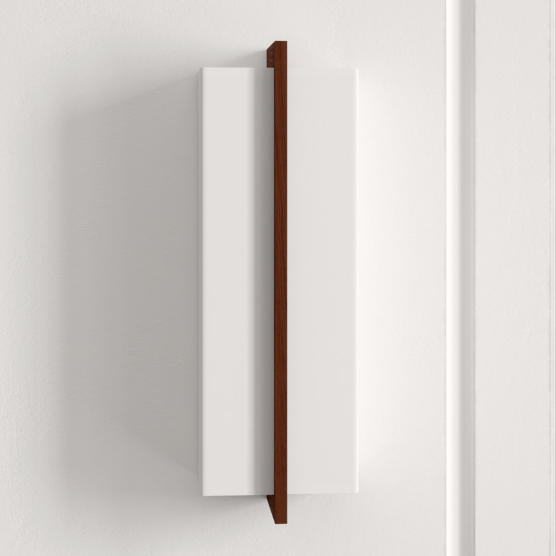 Via LED Dimmable Flush Mount Sconce, Dark Stained Walnut, 3500, 277 V