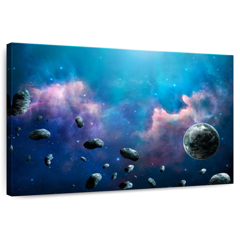 Floating Asteroids, 16" H x 24" W
