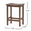 Ensemble de 2 tabourets de bar d'extérieur en bois d'acacia