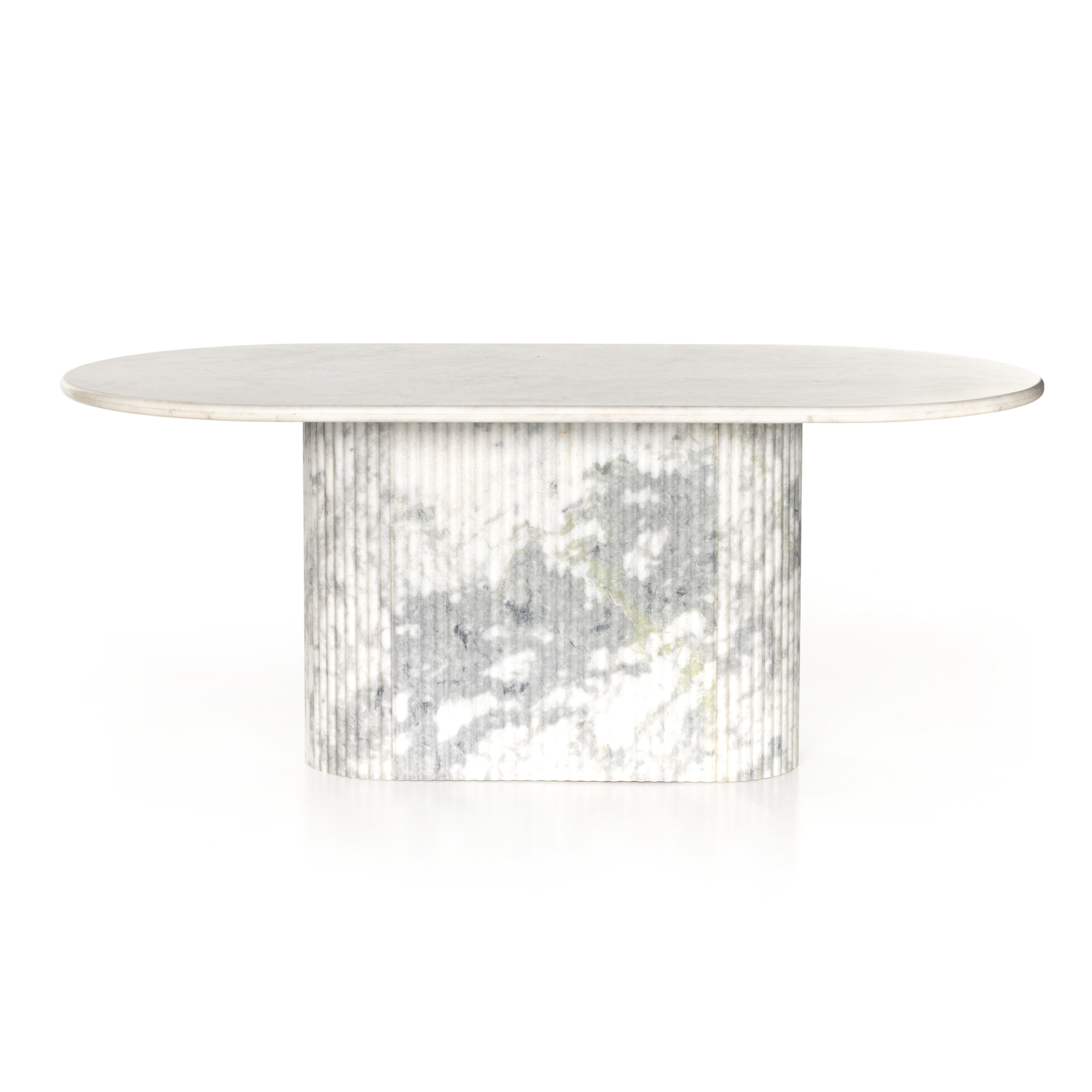 Four Hands Oranda Dining Tbl-Polished White Marble | Perigold
