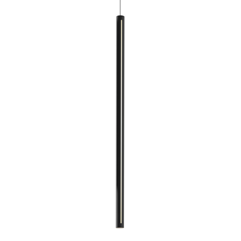 Luminaire suspendu avec cylindres en grappe 1 lumière DEL Firth, Blanc, H 48 po x l 2 po x P 2 po
