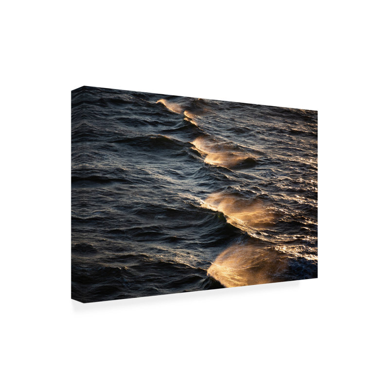 Art sur toile «vagues marines», H 12 po x l 19 po