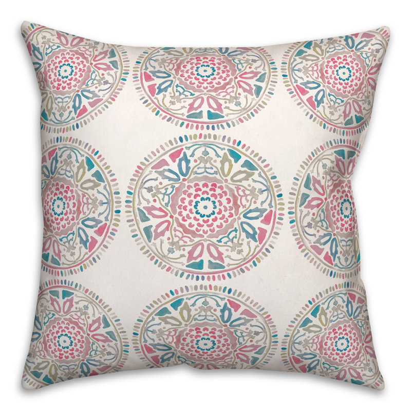 Outdoor Square Pillow Cover & Insert, Pink