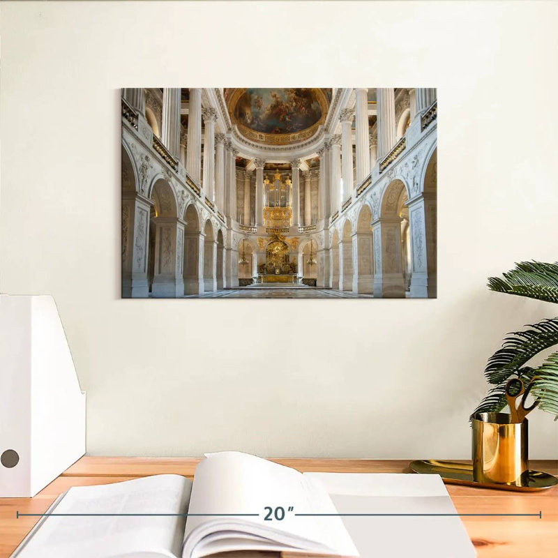 Chapelle royale à Versailles, H 8 po x l 12 po