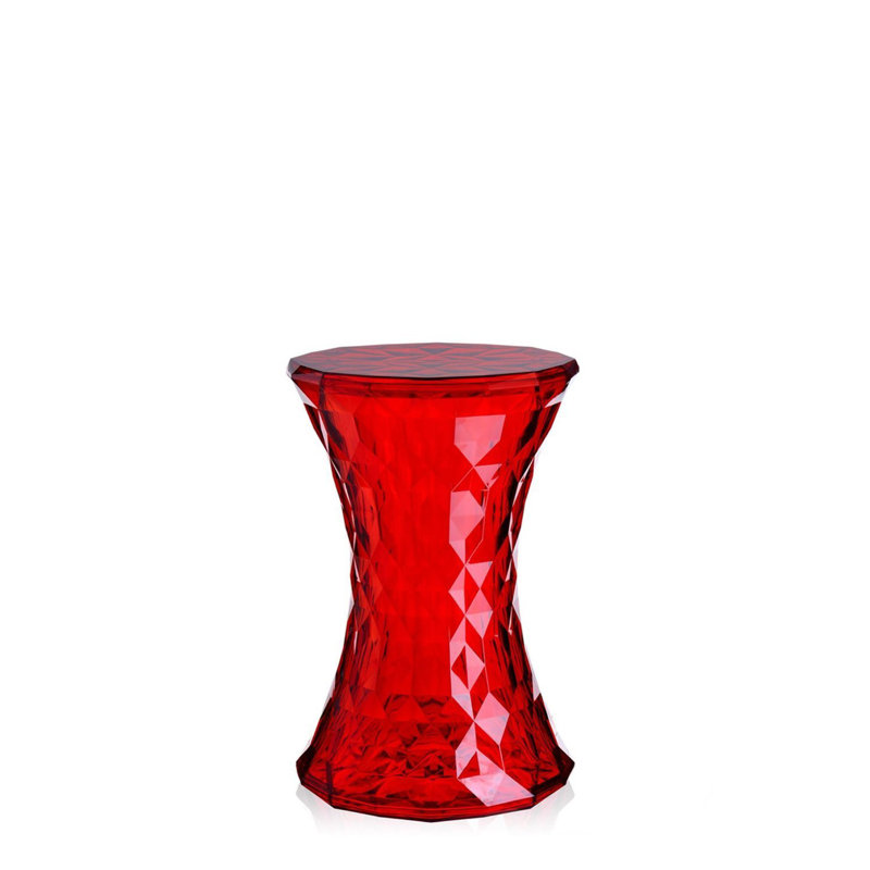 Bufford Plastic Accent Stool, Red