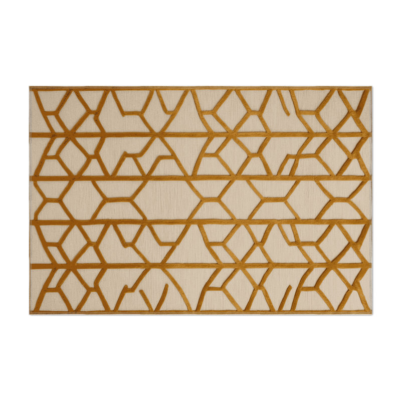 Tapis intérieur et extérieur beige Trellis, Rectangulaire 3 pi x 5 pi