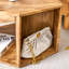 Table basse hexagonale en panneau de fibres à densité moyenne, autocollants à motifs caractéristiques, conception à plusieurs trous pour donner plus d'espace de rangement, conception simple et pratique qui la rend idéale pour toutes sortes de décors de style.-858532785