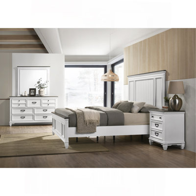 Clelane Bedroom Set With Shiplap Panel Queen Bed, Dresser, Mirror, And Nightstand by Ophelia & Co.