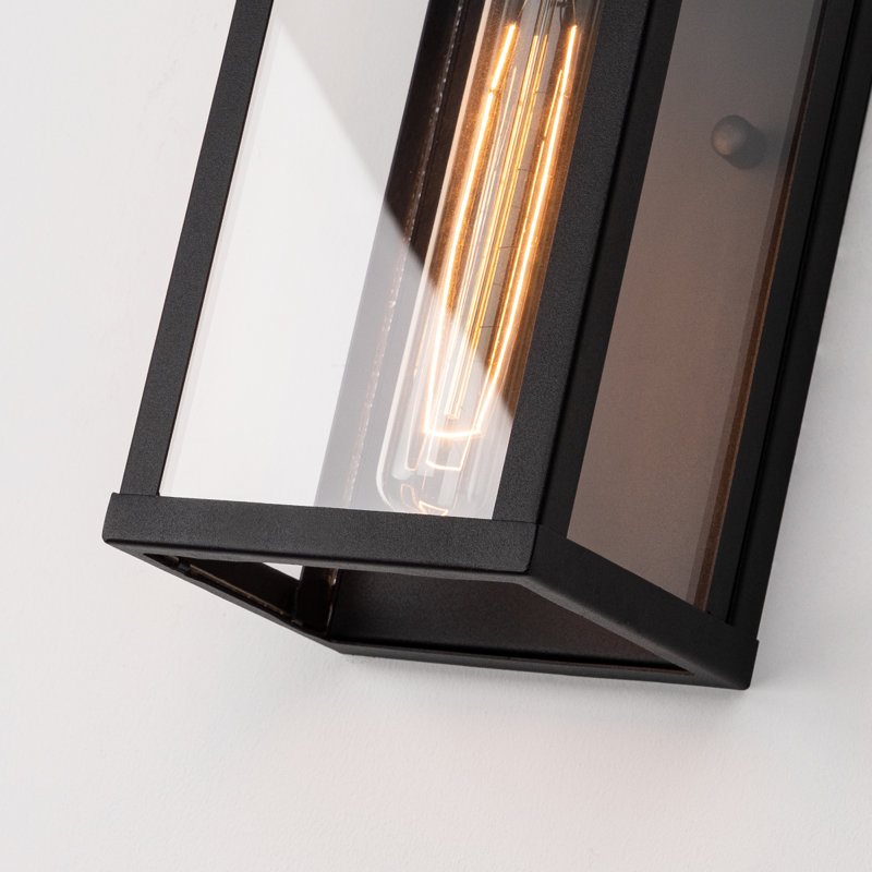 Brystol 10" Classic Outdoor Wall Sconce 1 Light in Matte Black