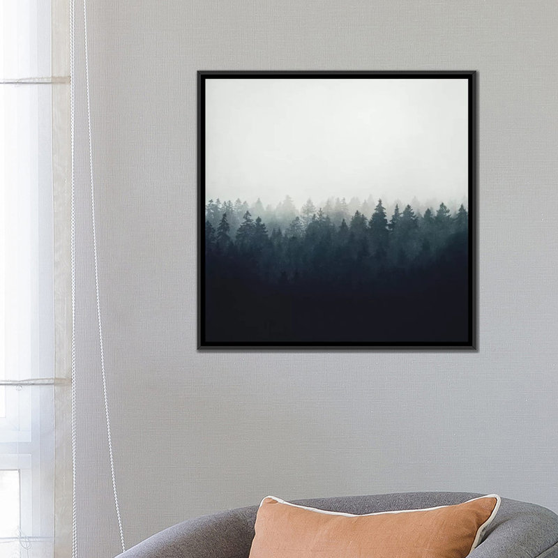 Une wilderness quelque chose, impression sur toile tendue, H 26 po x l 26 po x P 1,5 po, Toile avec cadre noir, Pas de tapis