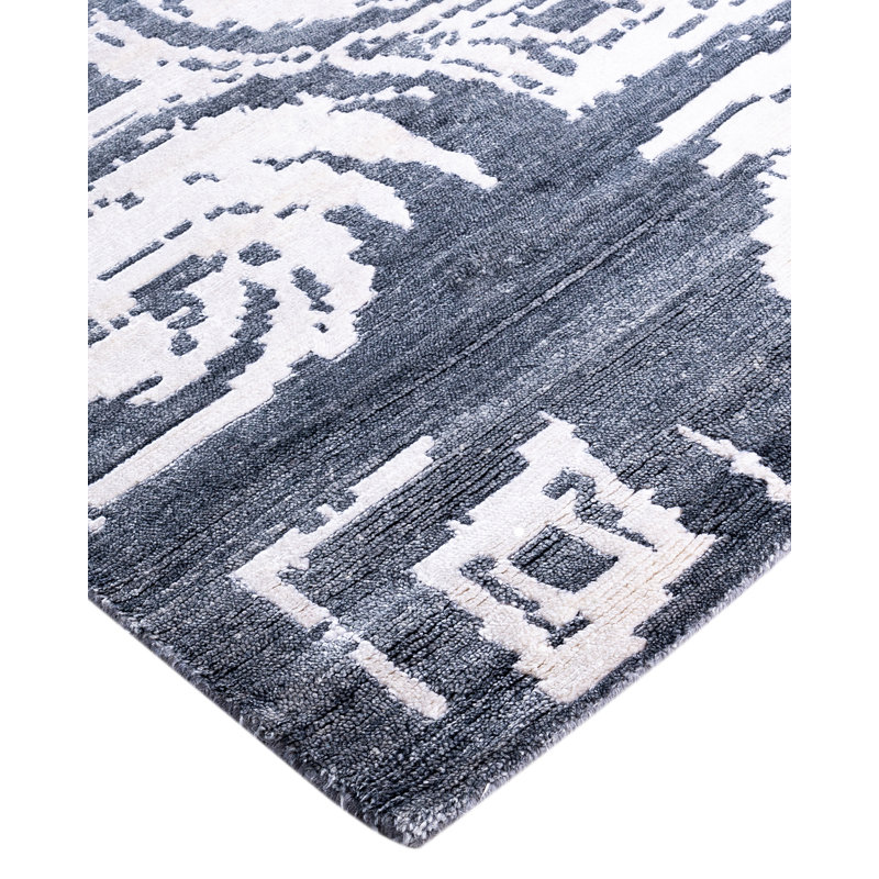 Overdyed One-of-a-Kind Rectangle 9'1" X 12'3" Hand Knotted Area Rug