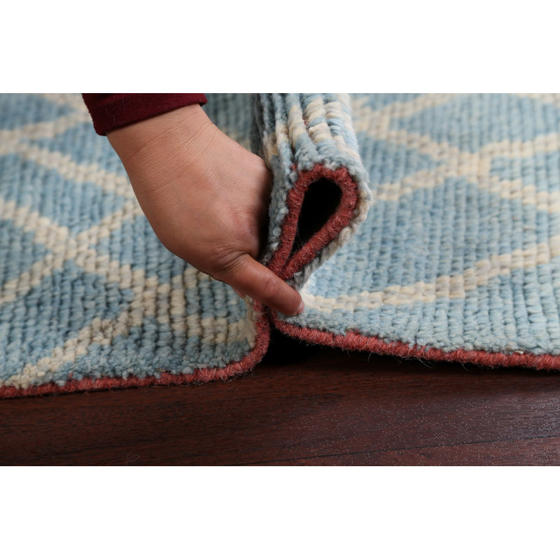 Tapis de la zone en laine noué la 5 pi 5 po x 8 pi 1 po the main one-of-kind