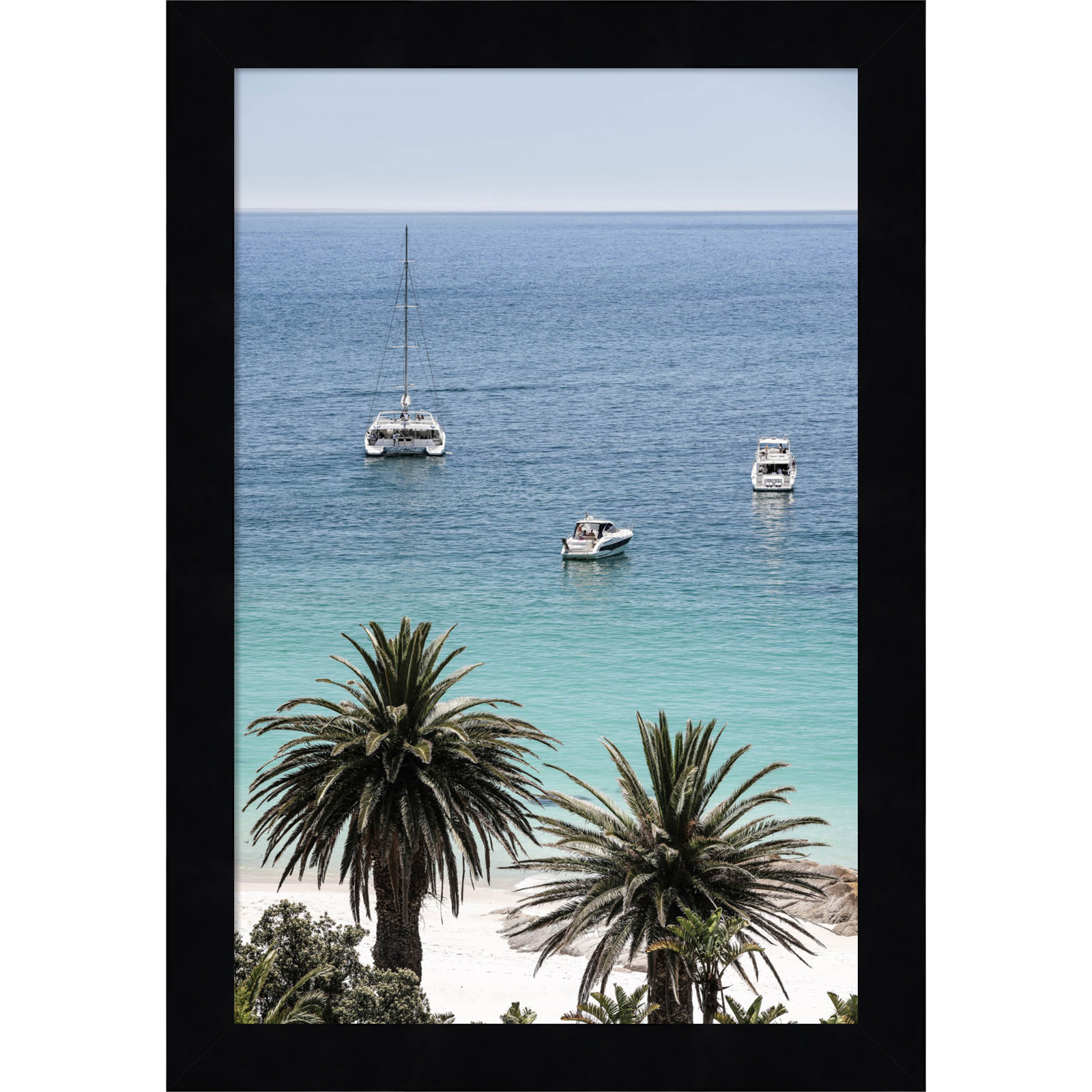 Rothschild "Camps Bay Beach" Print, Black, 13" H x 9" W