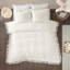 Ensemble de couvre-lit matelassé en chenille à franges médaillon en coton écru, taille King/Cal King-136112140