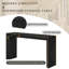 Console de style campagne moderne de 60 po avec 2 tiroirs dissimulés, table d'entrée de style cascade avec pieds épaissis et grain de bois rustique-1228886911