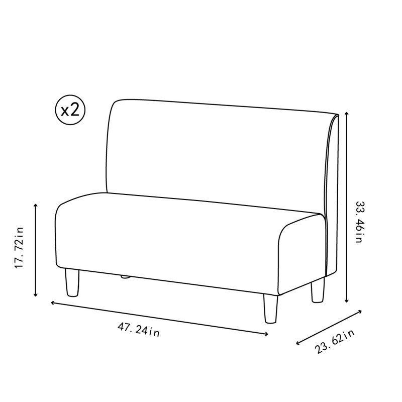 Banc rembourré en similicuir Mikkala