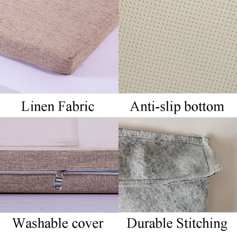 Piano Bench Cushion For Indoor Shoe Storage Non Slip Picnic Bench Pad