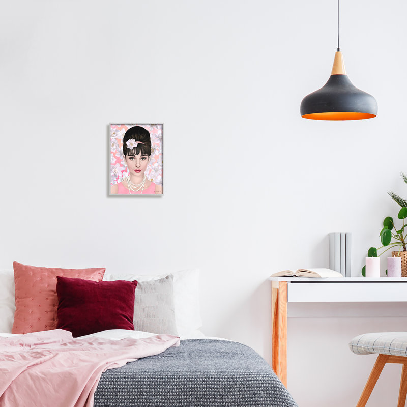 Audrey Hepburn, H 14 po x l 11 po x P 1,5 po, Estampe numérique Farmhouse