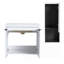 Meuble-lavabo mural 24 po avec lavabo en céramique, armoire latérale et portes à fermeture en douceur