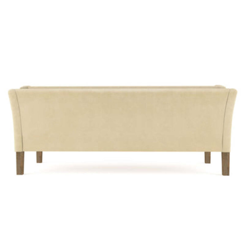Charlton Flared Shelter-Arm Sofa, 31" H x 72" W x 33" D, Weathered, Box Weave Linen Graphite