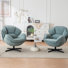 Fauteuil d'appoint pivotant rembourré et capitonné