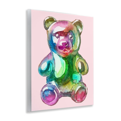 Illustration murale d'ours chromatique, design par Lil 'Rue