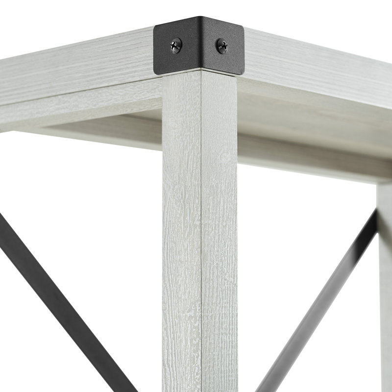 Bibliothèque de type étagère à quatre tablettes Larenda, Gris Pierre