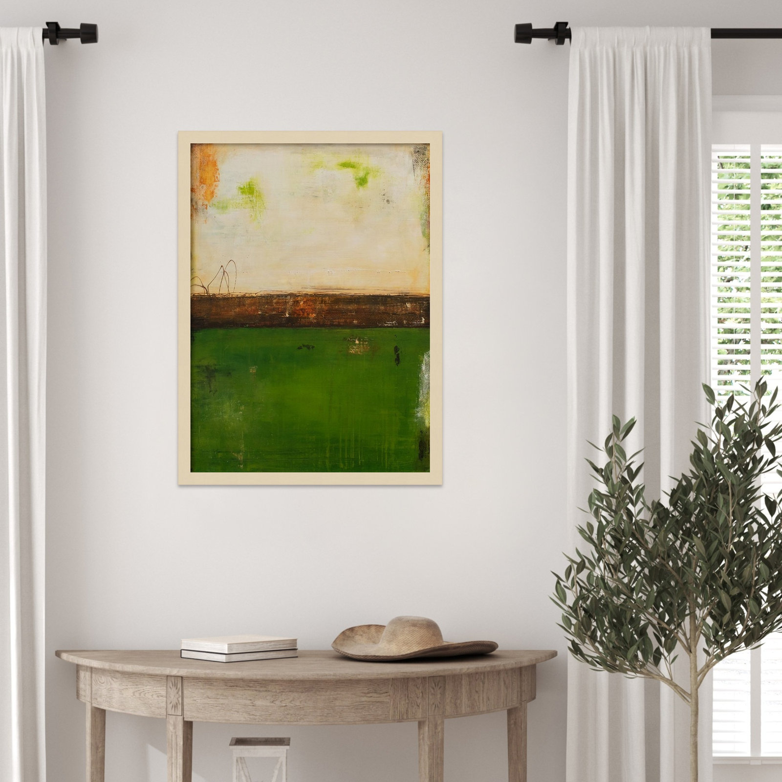 Forest Hill Trail by Mauro Wood Framed Wall Art Print, Brown, 25" H x 19" W