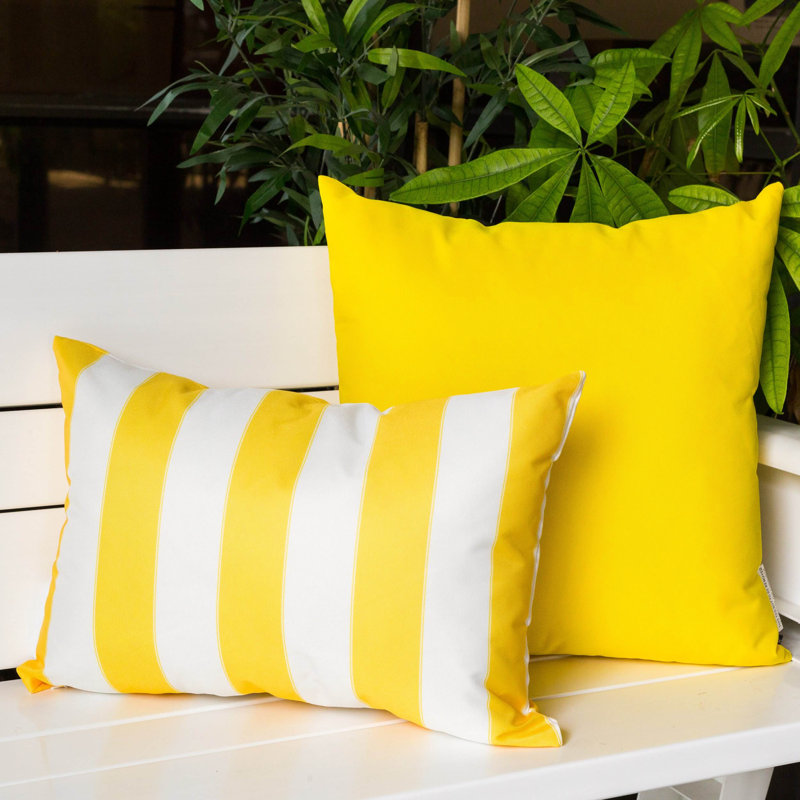 Coussin Horizon, Rectangle H 14 po x l 20 po, Jaune
