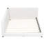 Lit plateforme tapissier pleine grandeur avec ports USB, beige-647191376-647191377