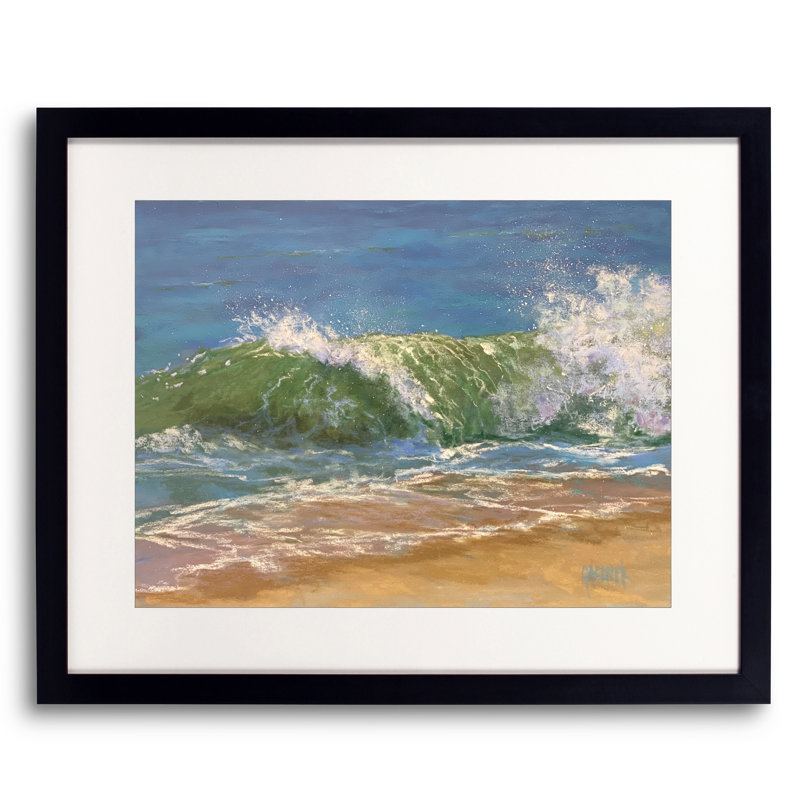 September Seas Print by Dina Gardner, Black Framed Canvas, 19" H x 25" W x 2" D