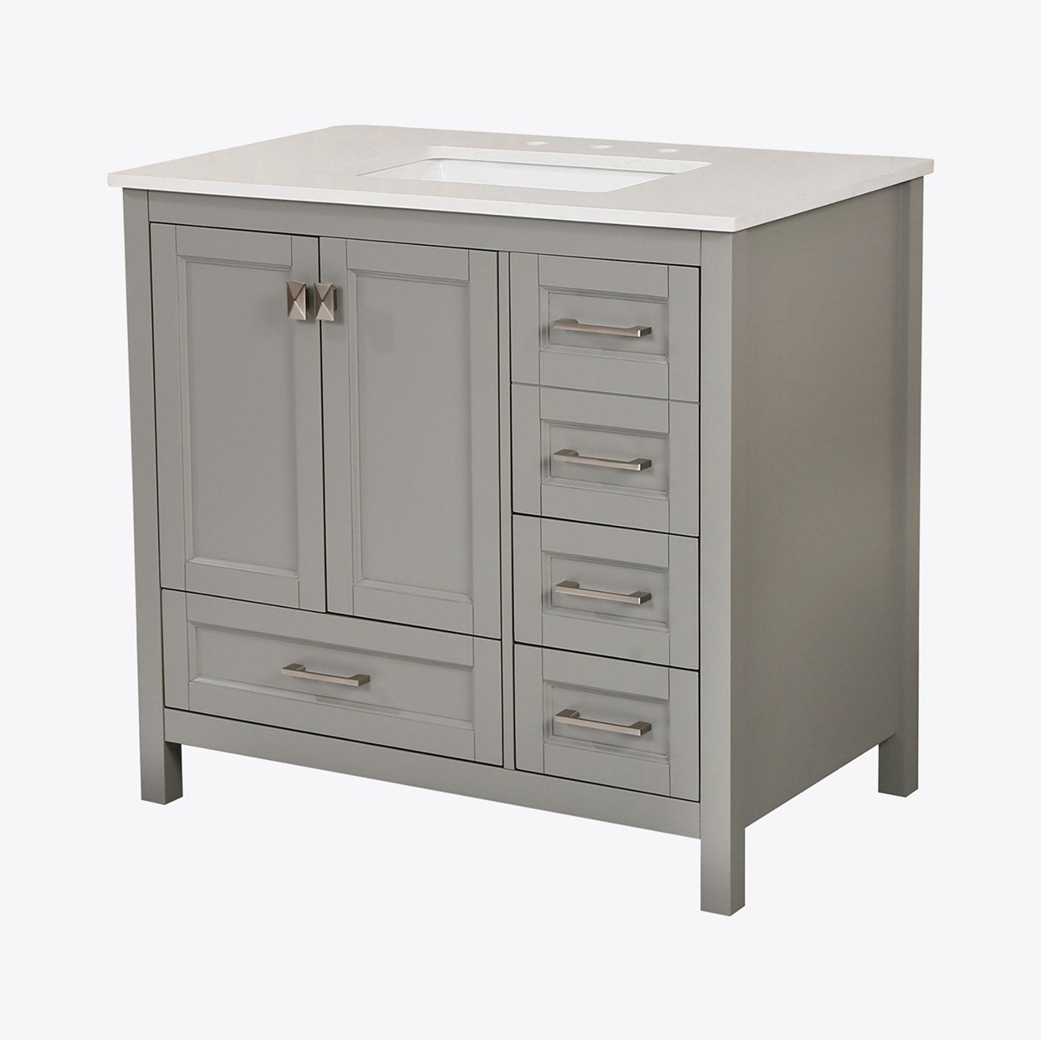 Latitude Run® Vanity Sink Combo featuring a Marble Countertop, Bathroom