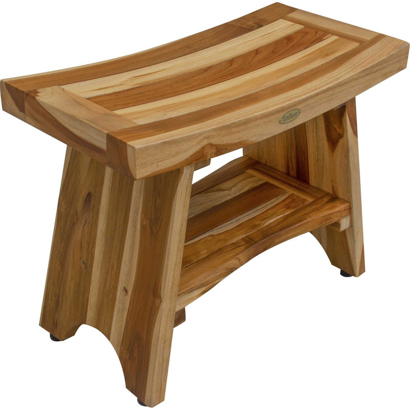 18" X 24" Teak Shower Bench, Brown