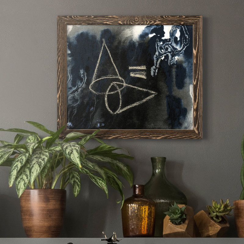 Cone Equation - Reproduction d'art graphique sur toile encadrée, Encadré de bois de noyer, H 20 po x l 17 po x P 1,5 po