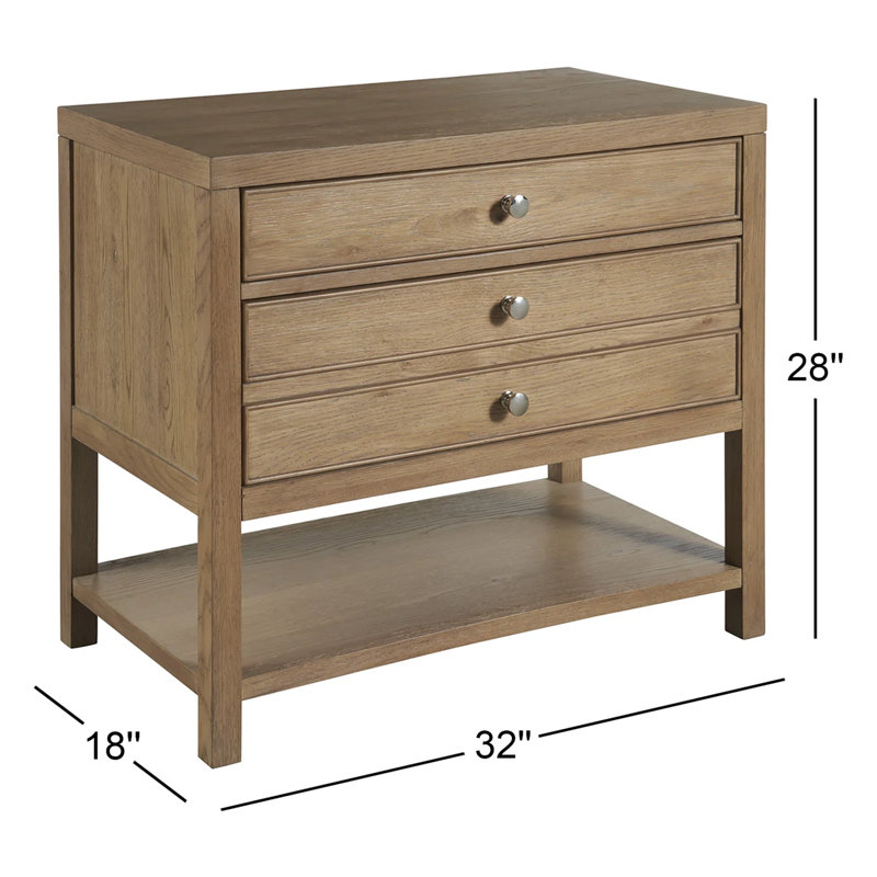 Saugatuck 2 - Drawer Nightstand, Sand Dune