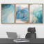 Pastel, bleu, bleu sarcelle, vague de fumée, tourbillons, formes abstraites, illustrations, art moderne-102292245-102292243
