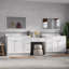 Ensemble de meuble-lavabo double 114 po avec comptoir en bois massif de tiroir Carrar Disar-111107780