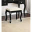 Tabouret de coiffeuse classique classique 1 pièce, noir, tiroir, contreplaqué, mobilier de chambre noir et miroir ouvert, contreplaqué, style contemporain
