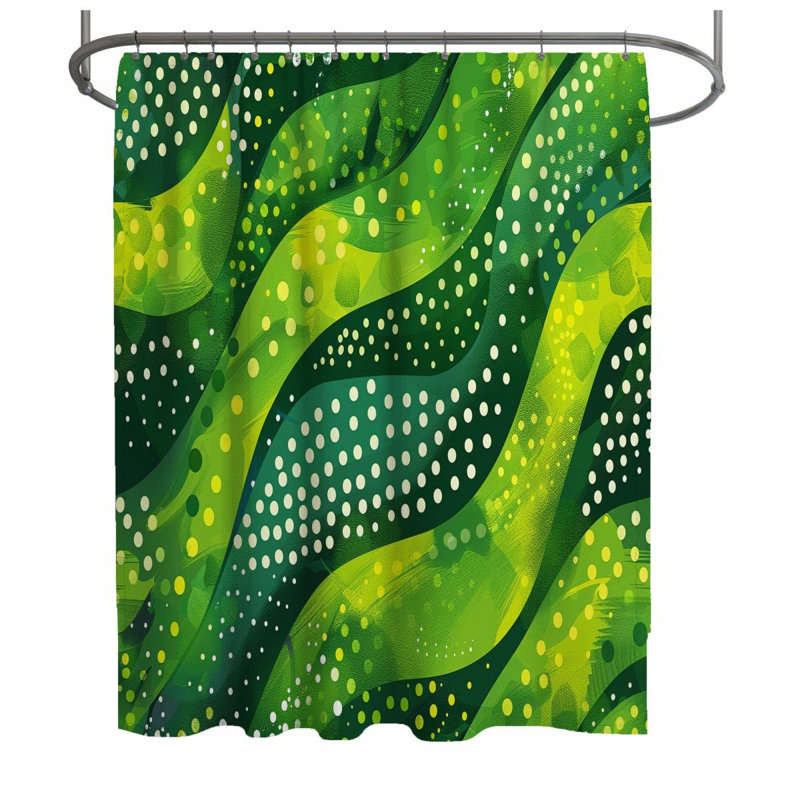 Abstract Pattern Bathroom Abstract Shower Curtain, 70" W x 93" L