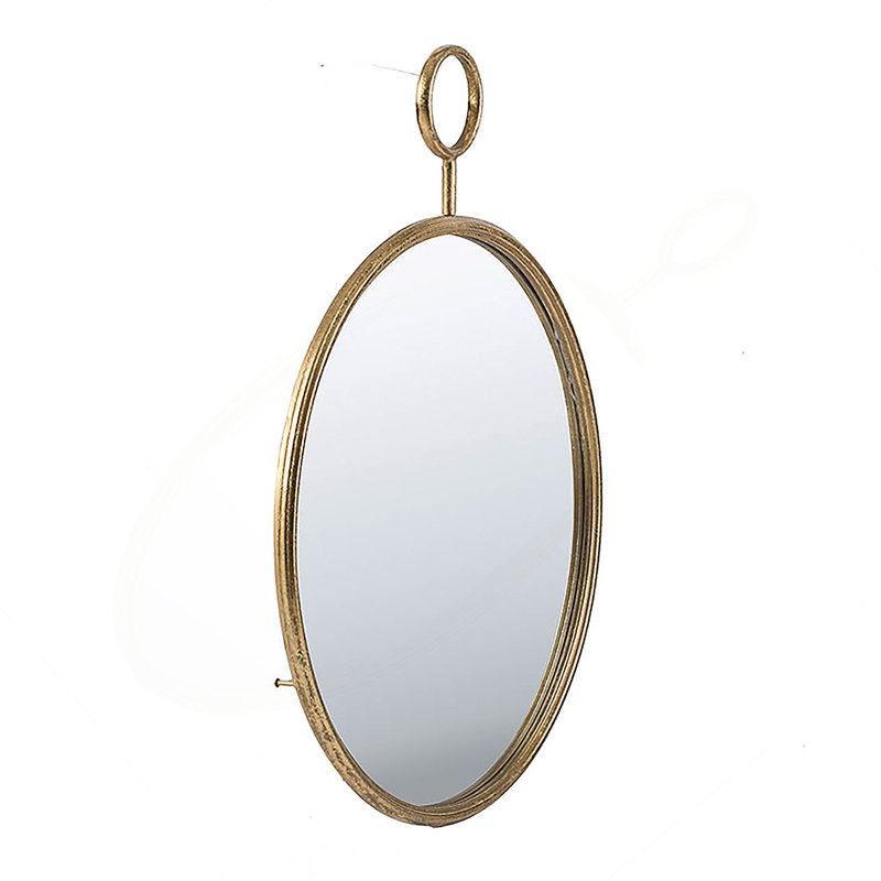 Iron Frame Vertical Round Mirror