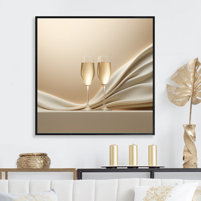 Champagne Toast Of Tranquility - Champagne, art mural encadré