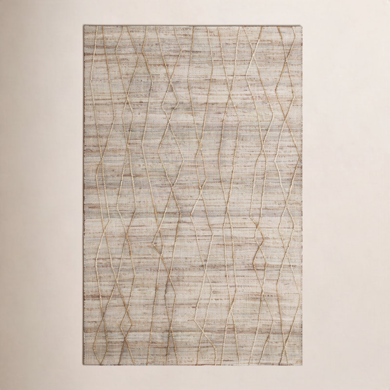Ada Handmade Flatweave Jute/Wool Blend Indoor Area Rug, Rectangle 7'9" x 9'9"